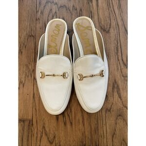 Sam Edelman Women's Linnie Mule Genuine Leather White Size 6.5 M US